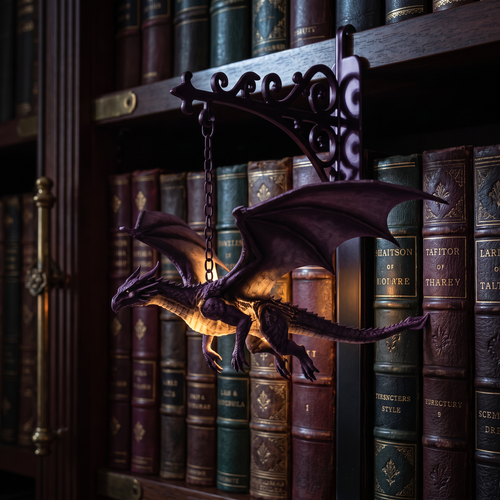 Wyrmglow™ — The Obsidian Dragon Guardian Bookend