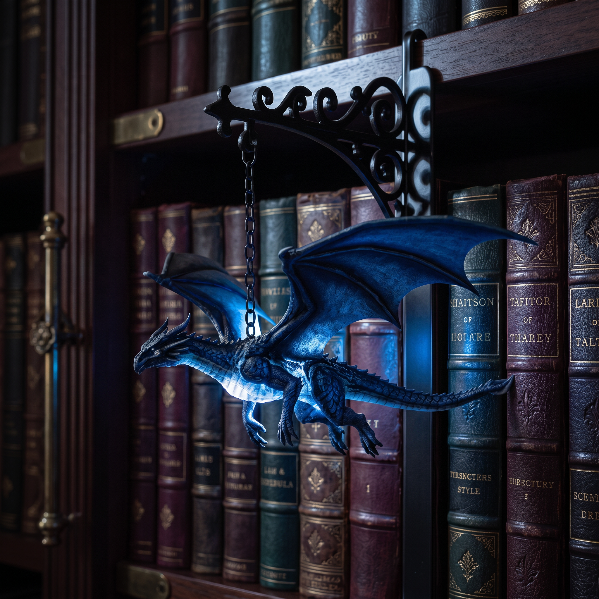 Wyrmglow™ — The Obsidian Dragon Guardian Bookend